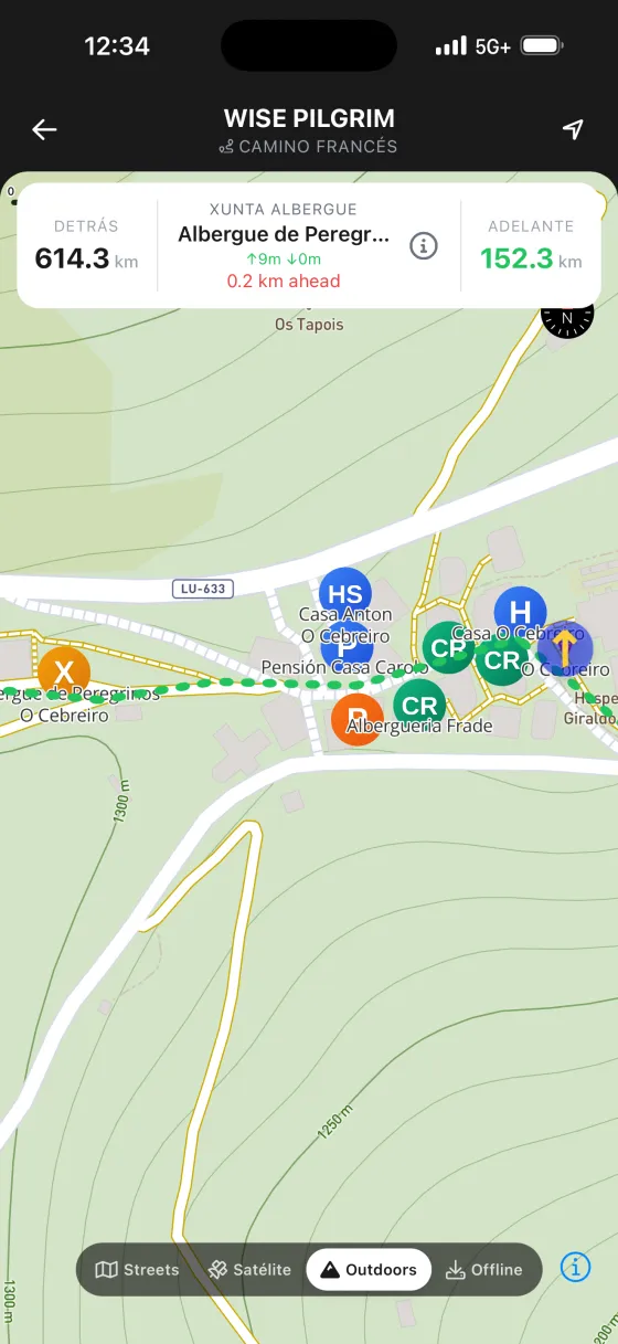 Mapas topográficos preciosos, con conexión y sin ella