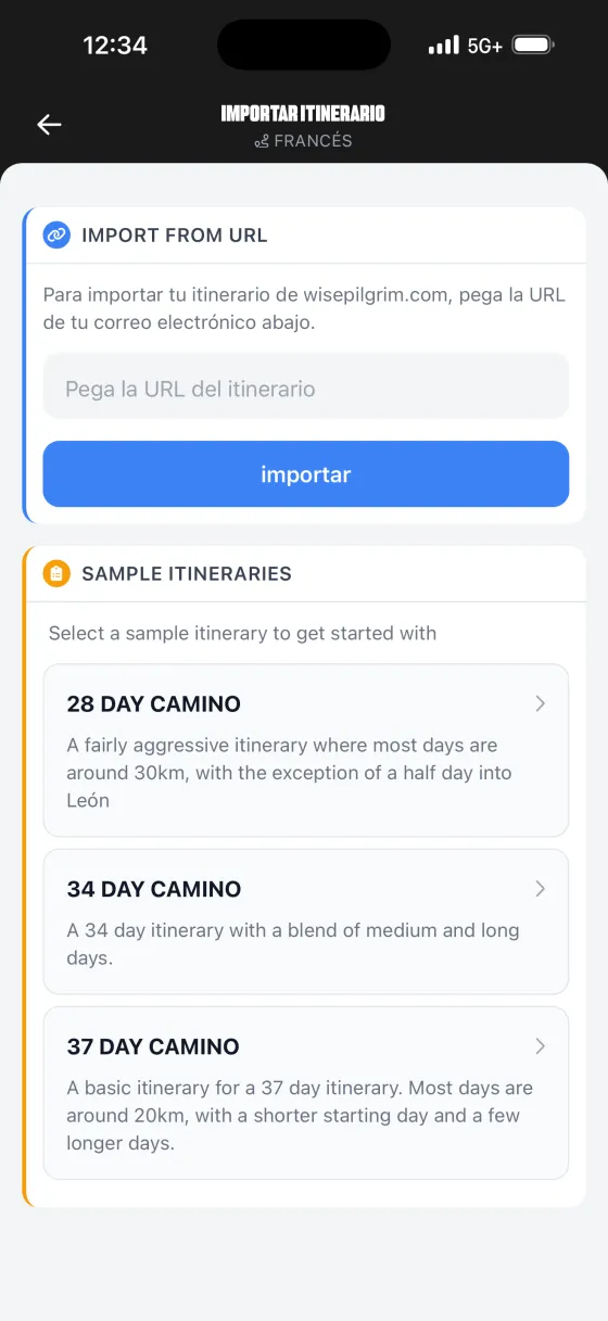 Planificador de itinerarios