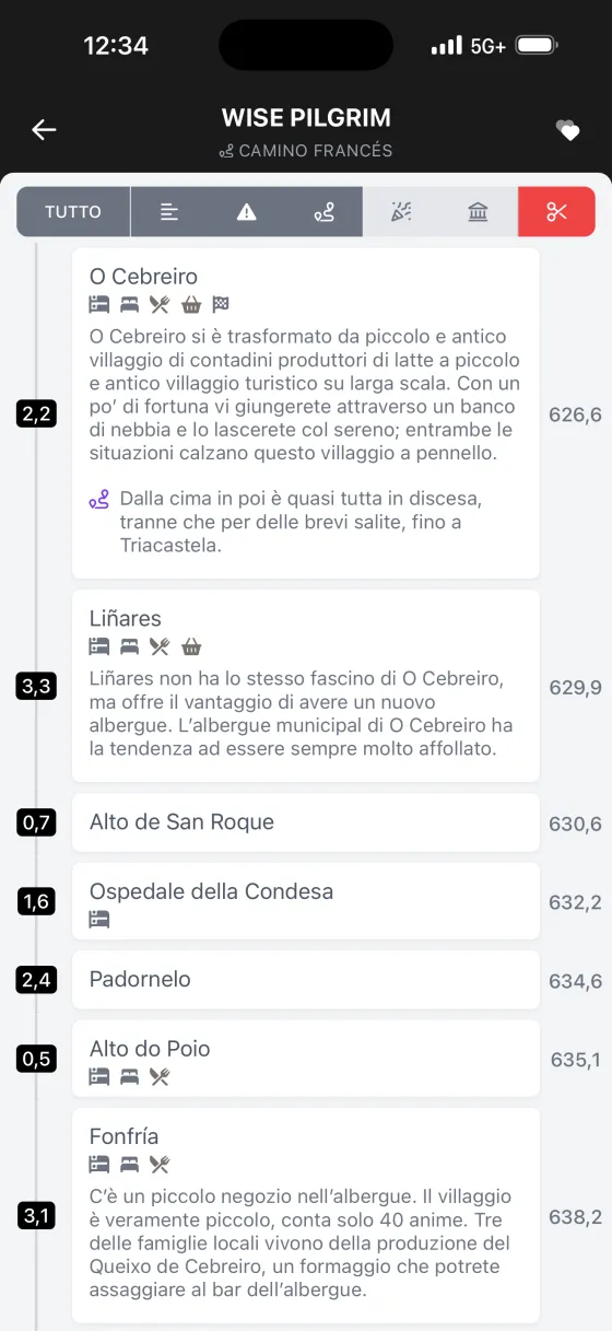 Costruisci le tue tappe