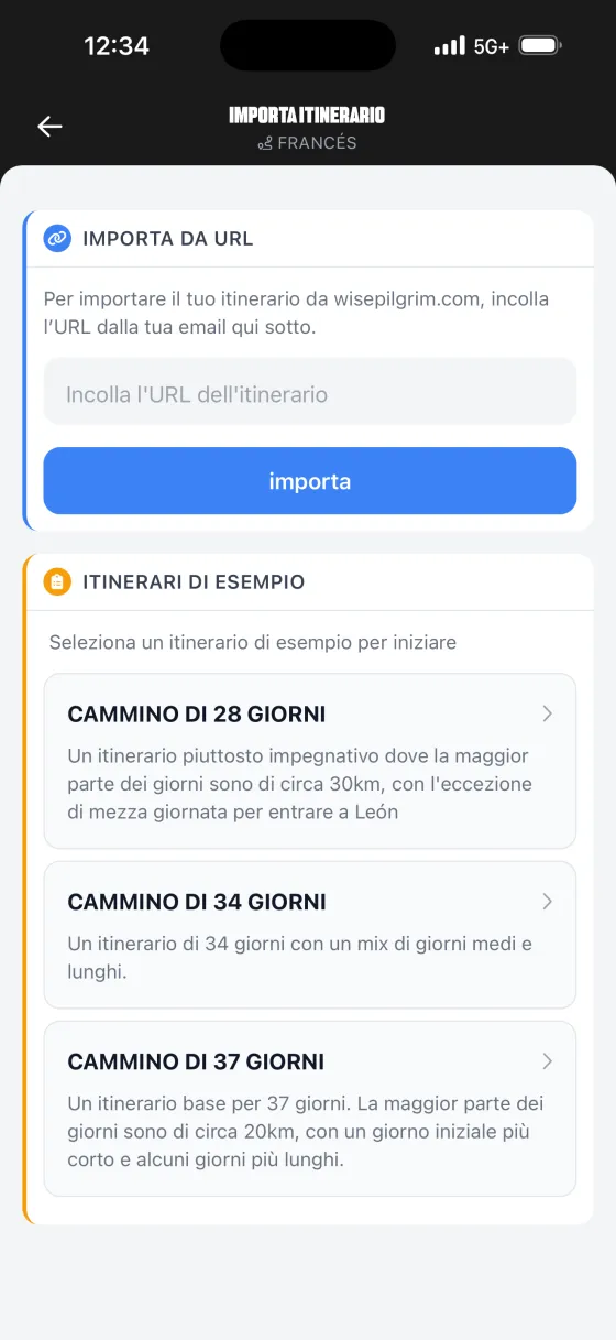 Pianificatore di itinerario